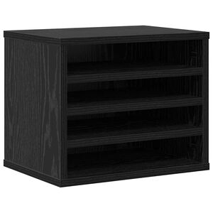 vidaXL Schreibtisch Organizer Schwarz Eichen-Optik 36 x 26 x 29,5 cm