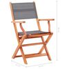 vidaXL Gartenstühle 2 Stk. Klappbar Massivholz Eukalyptus & Textilene