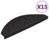 vidaXL Stufenmatten Selbstklebend 15 Stk. 65x22,5x3,5 cm Anthrazit