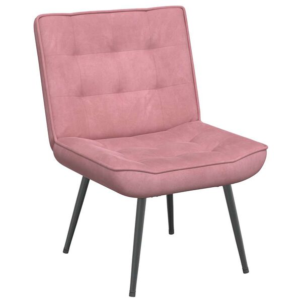 vidaXL Relaxsessel mit Hocker Rosa Samt