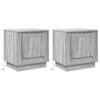 vidaXL Nachttisch 2 pcs Grau 44 x 34,5 x 45 cm Holzwerkstoff