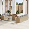 vidaXL Garten-Sofa-Set 10 pcs Beige Poly-Rattan