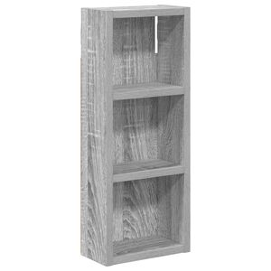 vidaXL Badezimmer-Wandschrank mit Regal Graues Sonoma 20 x 10 x 50 cm