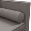 vidaXL Chaiselongue mit Kissen und Nackenrolle Taupe Stoff
