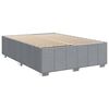vidaXL Boxspringbett mit Matratze Hellgrau 140x200 cm Stoff
