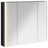 vidaXL Badezimmerspiegelschrank Schwarz Eichen-Optik