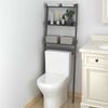 vidaXL Toilettenregal Grau 63,5x32x179 cm Massivholz Kiefer