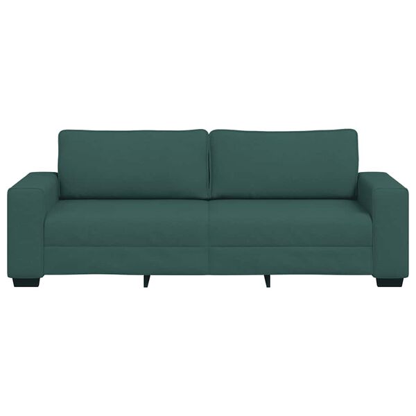 vidaXL 3-Sitzer-Sofa Dunkelgr&uuml;n 220x77x82 cm Stoff