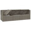 vidaXL 4-tlg. Garten-Lounge-Set mit Kissen Grau Poly Rattan