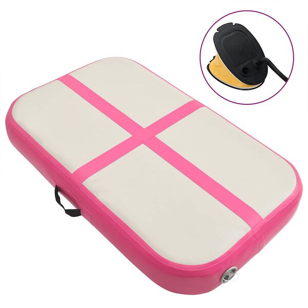 vidaXL Aufblasbare Gymnastikmatte mit Pumpe 60x100x10 cm PVC Rosa