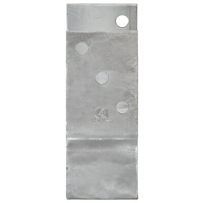 vidaXL Pfostenträger 6 Stk. Silbern 10×6×15 cm Verzinkter Stahl