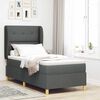 vidaXL Boxspringbett mit Matratze Dunkelgrau 200 x 80 cm Stoff