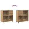 vidaXL Schallplattenschrank mit Regal Artisan-Eiche 85 x 38 x 89 cm