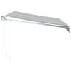 vidaXL Markise Einziehbar Anthrazit und Wei&szlig; 3x2,5 m Stoff & Aluminium