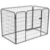 vidaXL Schwerlast-Laufstall f&uuml;r Hunde Schwarz 120&times;80&times;70 cm Stahl
