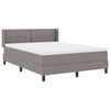 vidaXL Boxspringbett mit Matratze Taupe 190 x 140 cm Polyester