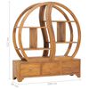 vidaXL Schrank mit Yin-Yang-Regal 100x26x112 cm Teak Massivholz