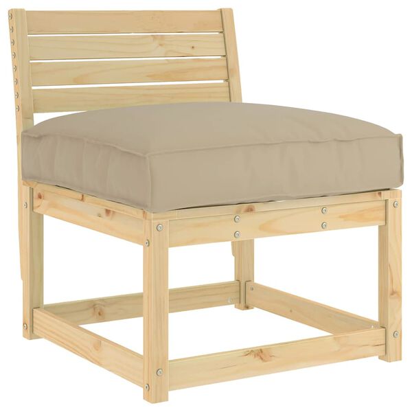 vidaXL Kissen Taupe 70 x 70 x 12 cm Oxford-Stoff