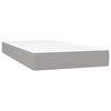 vidaXL Taschenfederkernmatratze Mittel Hellgrau 100x190x20 cm Stoff