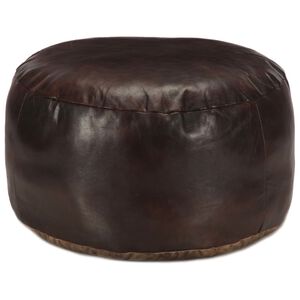 vidaXL Pouf Dunkelbraun 60 x 30 cm Echtes Ziegenleder