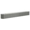 vidaXL Hochbeet Verzinkter Stahl 332x40x36 cm Grau