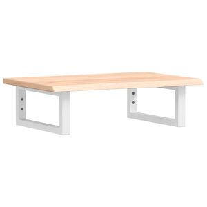 vidaXL Waschtischplatte mit Halterung Stahl und Massivholz Eiche