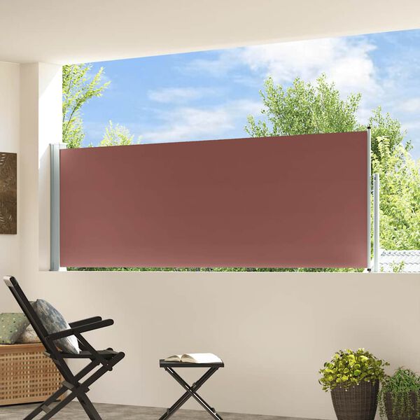 vidaXL Ausziehbare Seitenmarkise 100x300 cm Braun