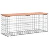 vidaXL Gartenbank aus Gabionen 103x31,5x42 cm Massivholz Douglasie