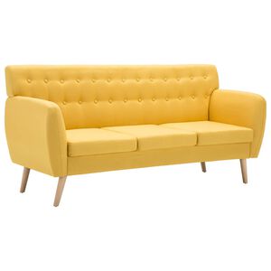 vidaXL 3-Sitzer-Sofa Stoff 172x70x82 cm Gelb