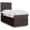 vidaXL Boxspringbett mit Matratze Dunkelbraun 90x200 cm Stoff