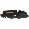 vidaXL Gartensofa-set 13 stk. Schwarz Poly-Rattan