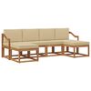 vidaXL Outdoor-Sofagarnitur 6 pcs Natur und Beige Holzwerkstoff