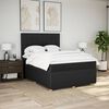 vidaXL Boxspringbett mit Matratze Schwarz 140x190 cm Stoff