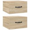 vidaXL Wand-Nachttische 2 Stk. Sonoma-Eiche 35x35x20 cm