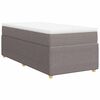 vidaXL Boxspringbett mit Matratze Taupe 90x190 cm Stoff