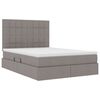 vidaXL Bett mit Stauraum und LED mit LED Taupe 140 x 190 cm Polyester