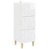 vidaXL Schubladenschrank Hochglanz Wei&szlig; 33 x 34,5 x 90 cm