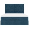 vidaXL Ottoman-Bett mit Matratzen Dunkelblau 140x200 cm Samt
