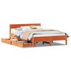 vidaXL Massivholzbett ohne Matratze Wachsbraun 120x190 cm Kiefernholz