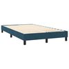vidaXL Boxspringbett mit Matratze & LED Dunkelblau 140x220 cm Samt