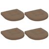 vidaXL 4-teilige Sitzkissen 4 stk. 100 % Polyester Taupe