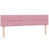 vidaXL Boxspringbett mit Matratzen Rosa 180x220 cm Samt