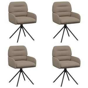 vidaXL Drehstuhl Esszimmer 4 pcs Kunstleder Cappuccino