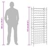 vidaXL Weinregal f&uuml;r 96 Flaschen Wei&szlig; Metall