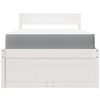 vidaXL Bett mit Schubladen und Matratze Wei&szlig; 90x190 cm Massivholz