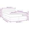 vidaXL Boxspringbett mit Matratze Rosa 140x210 cm Samt