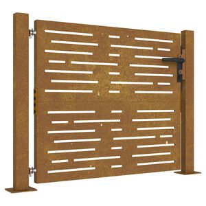 vidaXL Gartentor 100x100 cm Cortenstahl Quadratisches Design