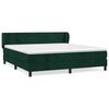 vidaXL Boxspringbett mit Matratze Dunkelgr&uuml;n 180x200 cm Samt