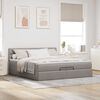 vidaXL Ottoman-Bett mit Matratzen & LEDs Taupe 200x200 cm Stoff