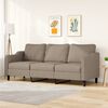 vidaXL 3-Sitzer-Sofa Taupe 210 cm Stoff
